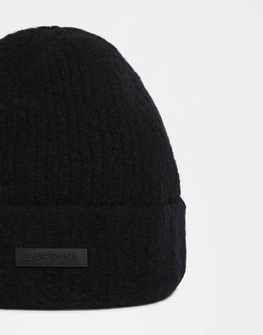 Lardini Berretto nero in filato di lana, cashmere e nylon Soddisfazione Garantita