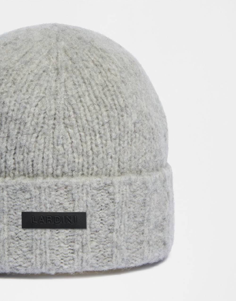 Lardini Berretto grigio in filato di lana, cashmere e nylon Qualità Garantita