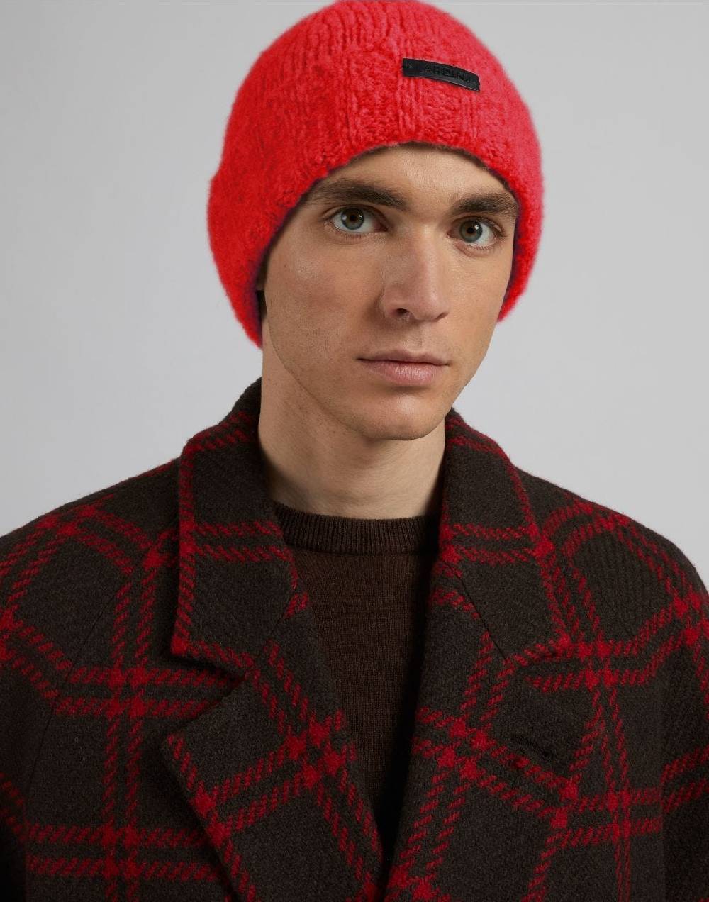 Lardini Berretto rosso in filato di lana, cashmere e nylon Negozi Online
