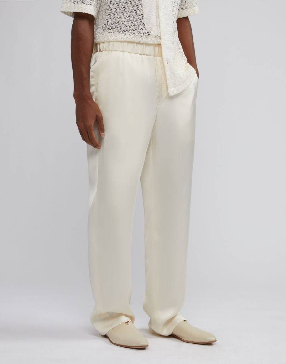 Lardini Pantalone comfort attitude in viscosa con elastico Sconto