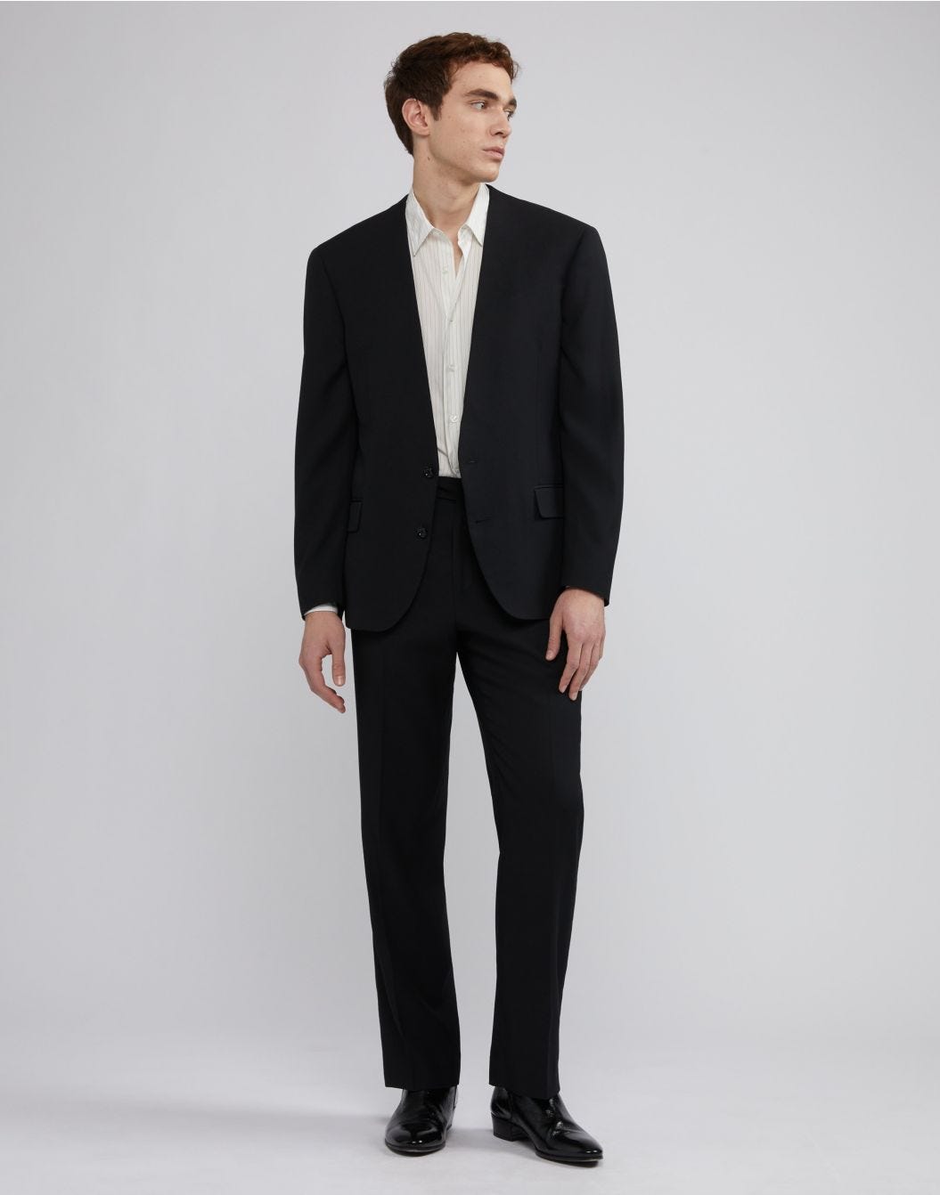 Lardini Camicia con collo italiano in seta habotai Fino al 50% di sconto