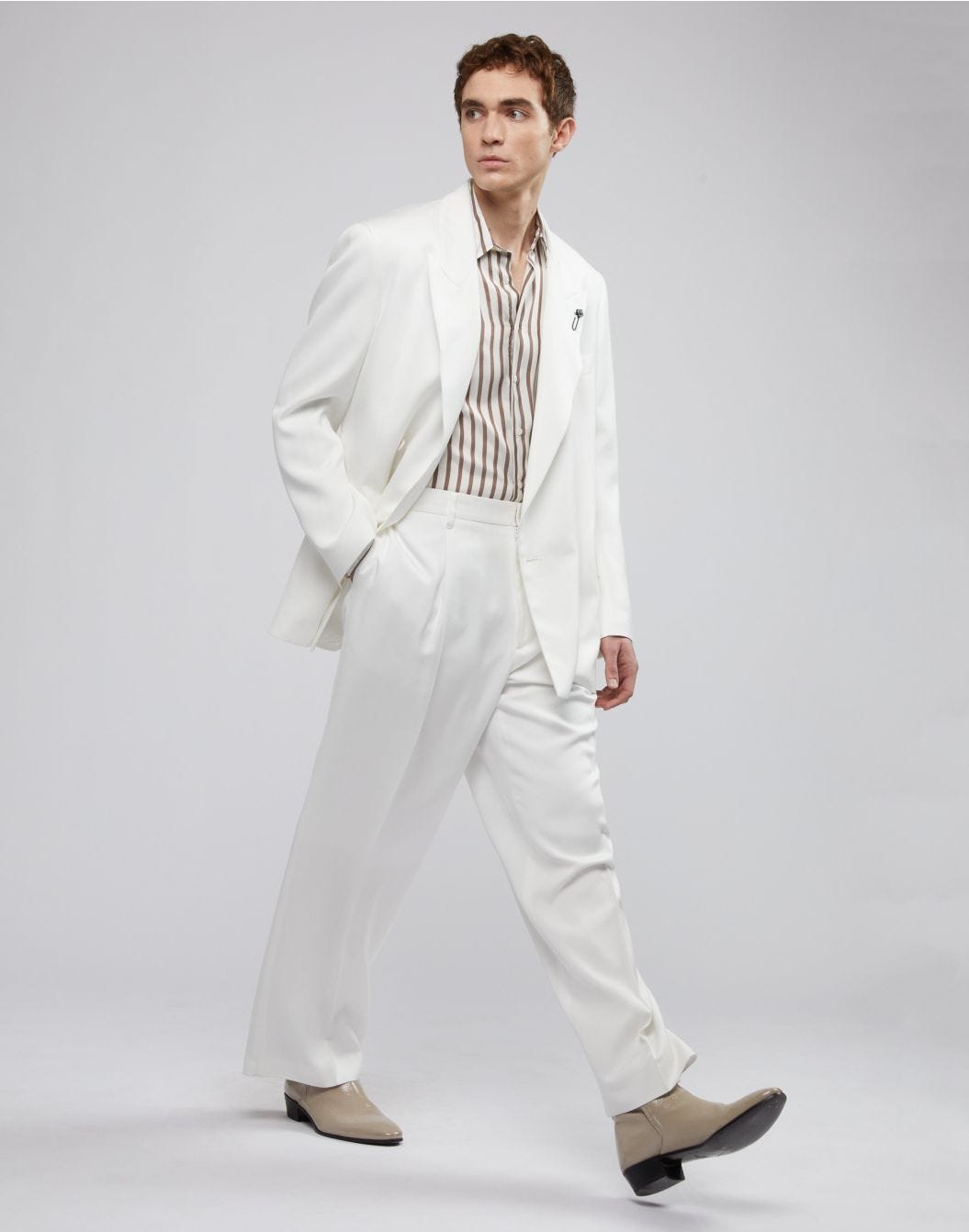 Lardini Camicia in seta con disegno riga Online