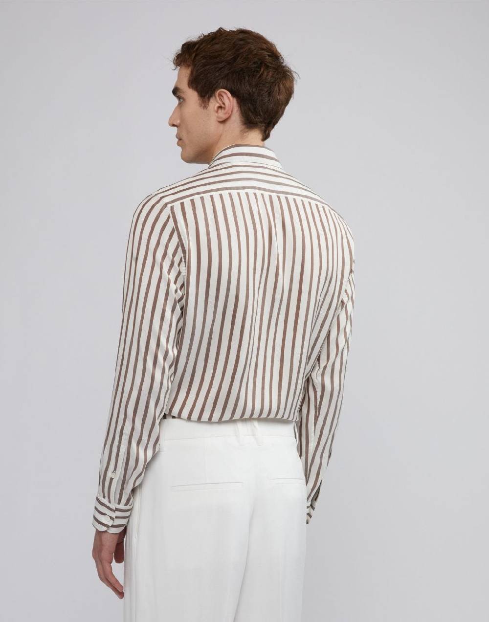 Lardini Camicia in seta con disegno riga Online