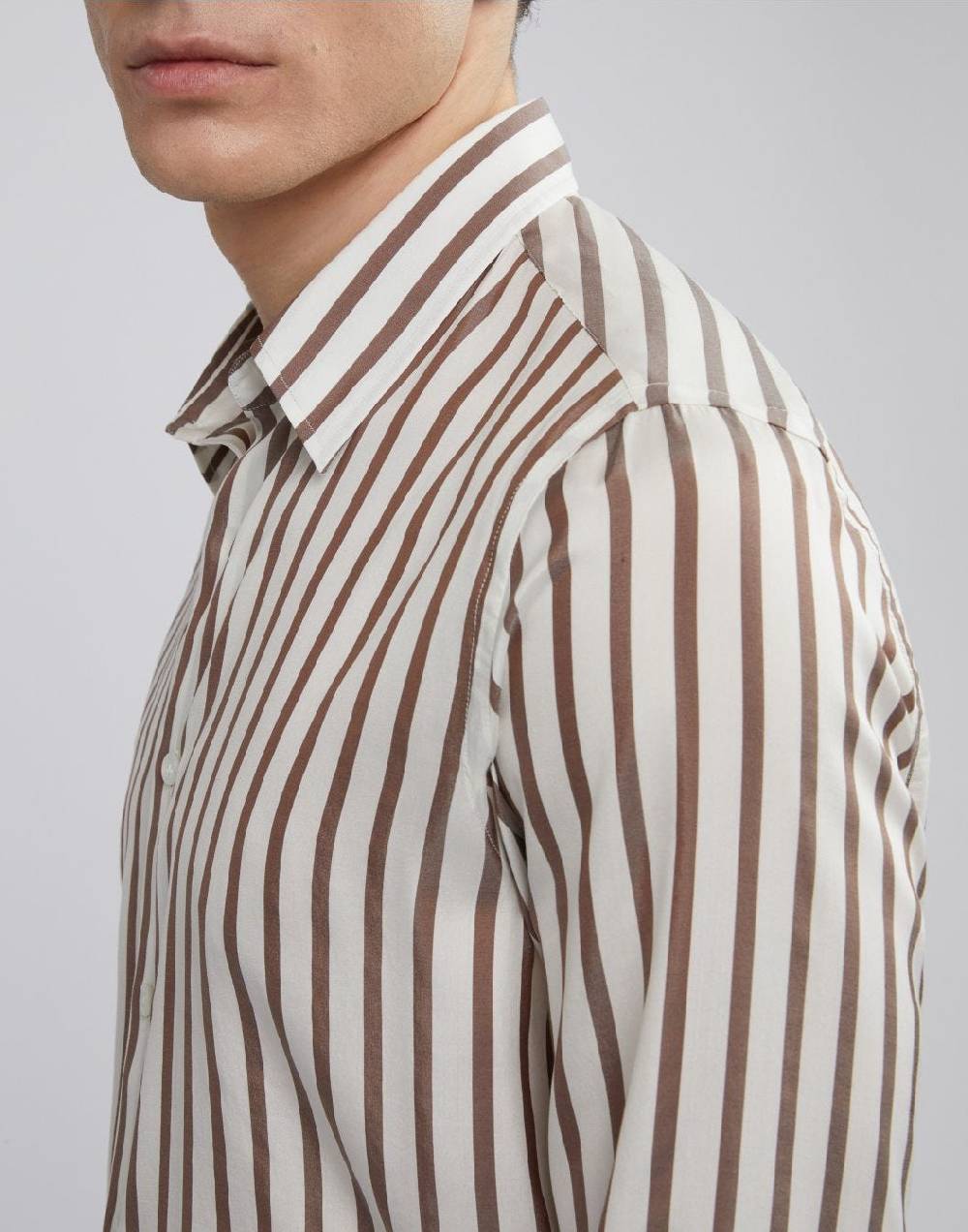 Lardini Camicia in seta con disegno riga Online