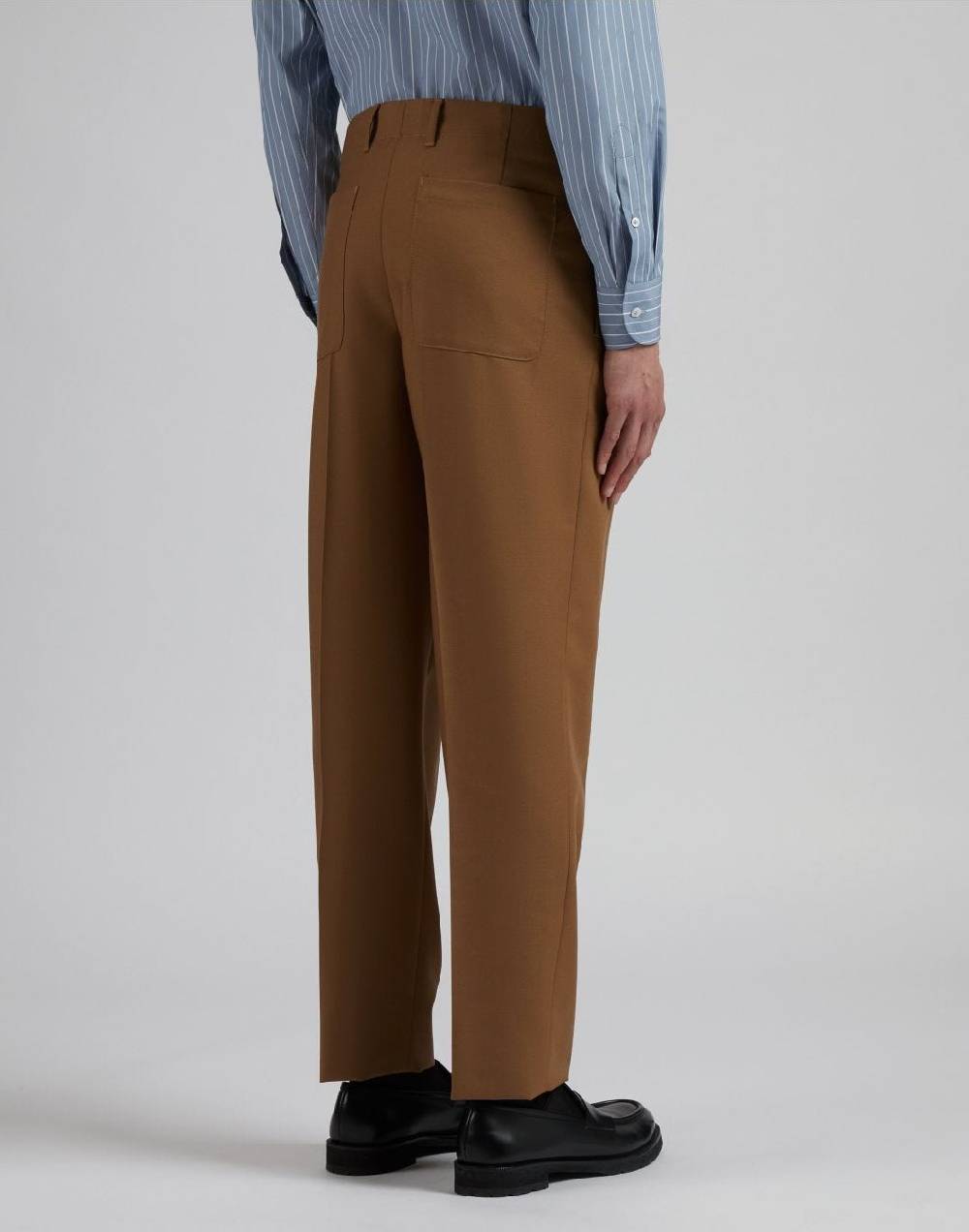Lardini Pantalone nocciola in lana mohair Nuova