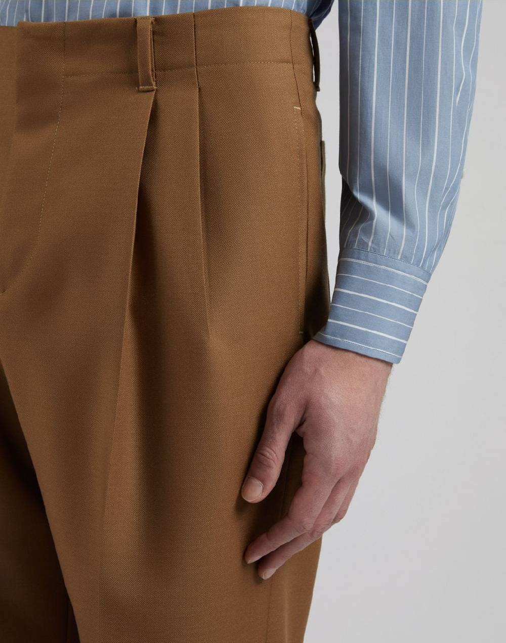 Lardini Pantalone nocciola in lana mohair Nuova