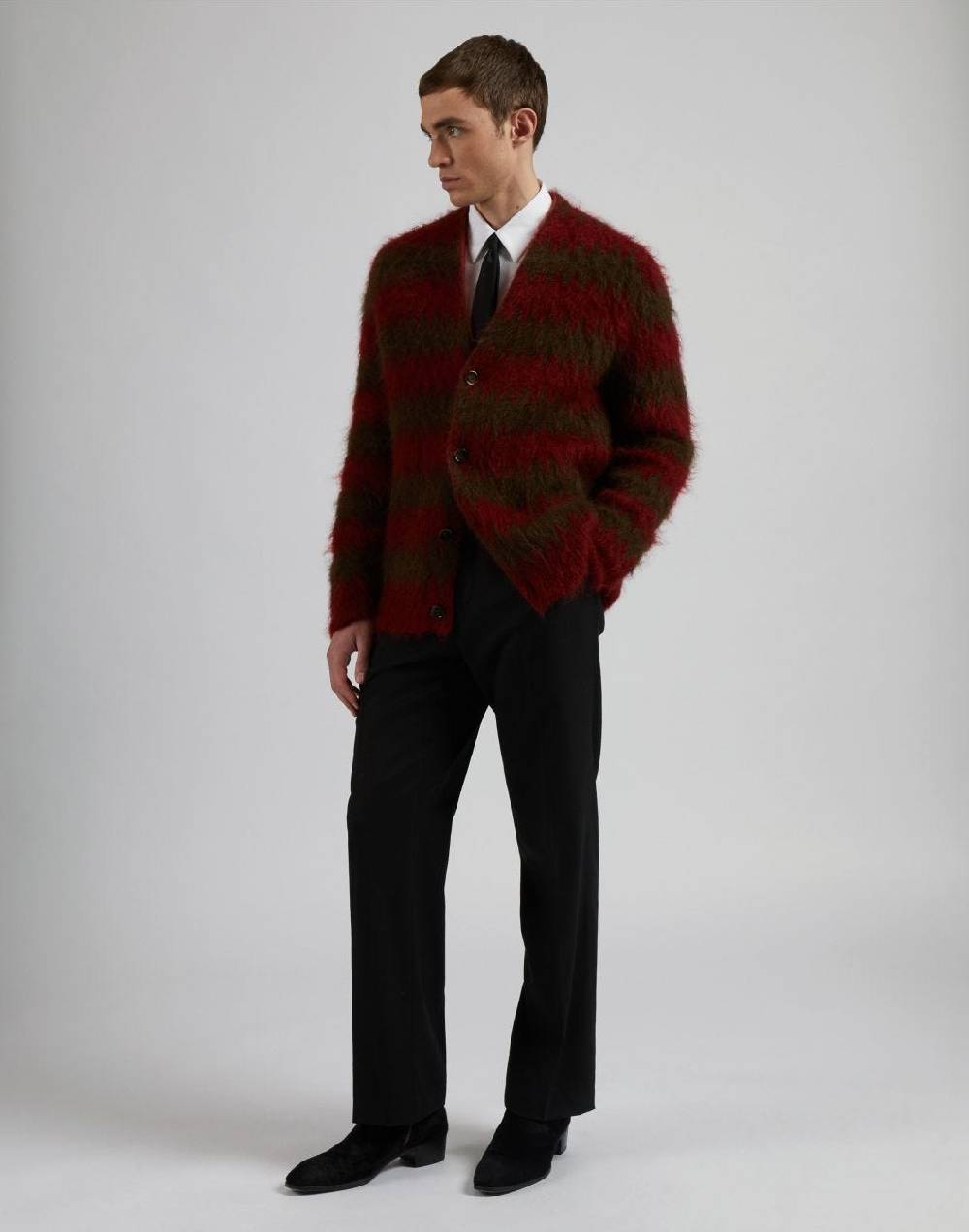 Lardini Camicia bianca in popeline di cotone con finta davanti Moda