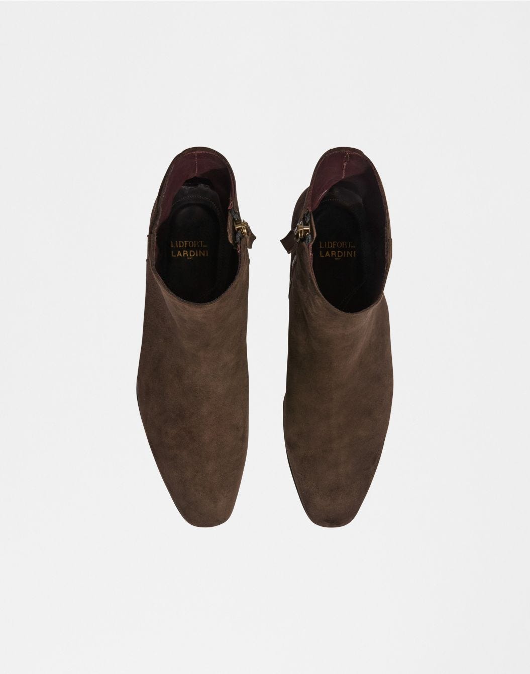 Lardini Stivaletto marrone in pelle di ovino scamosciata Italy