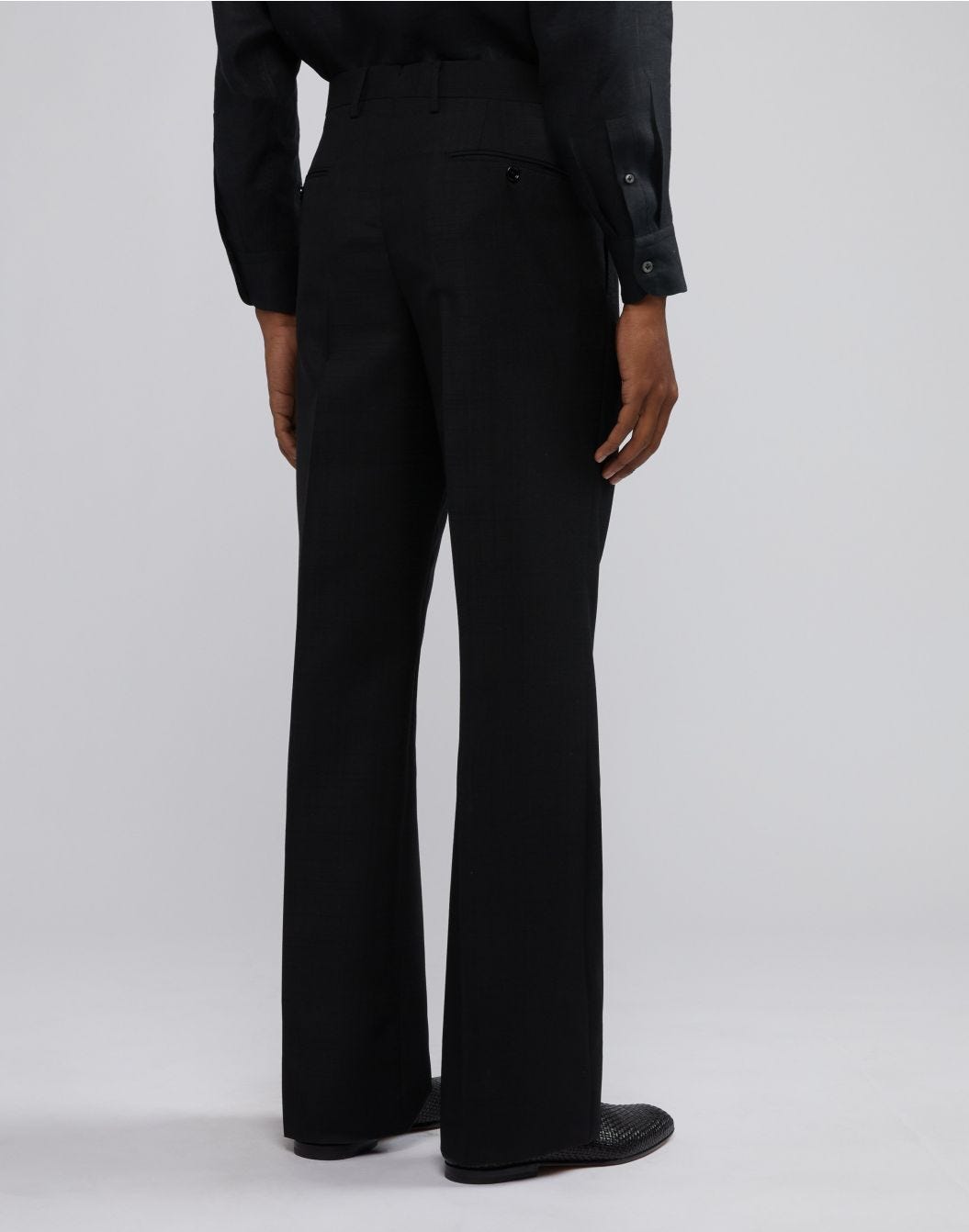 Lardini Pantalone nero attitude in lana e mohair Vendita