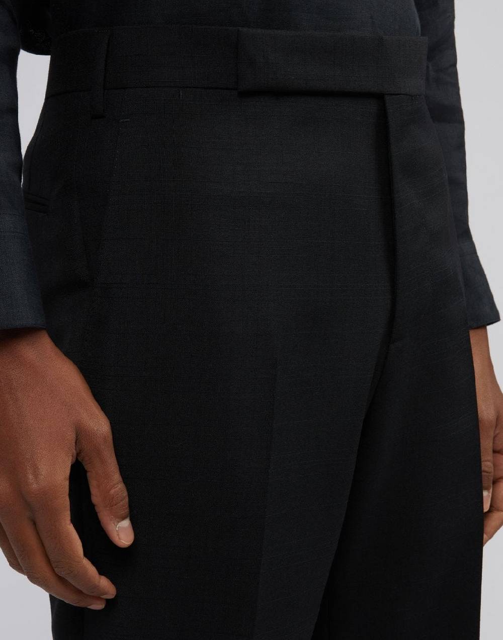 Lardini Pantalone nero attitude in lana e mohair Vendita