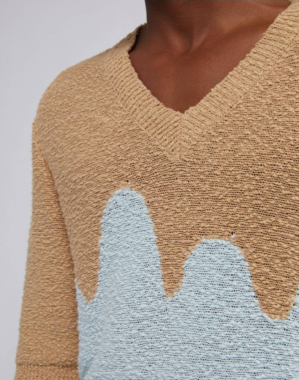 Lardini Maglia a mezza manica con intarsio jacquard Promozione