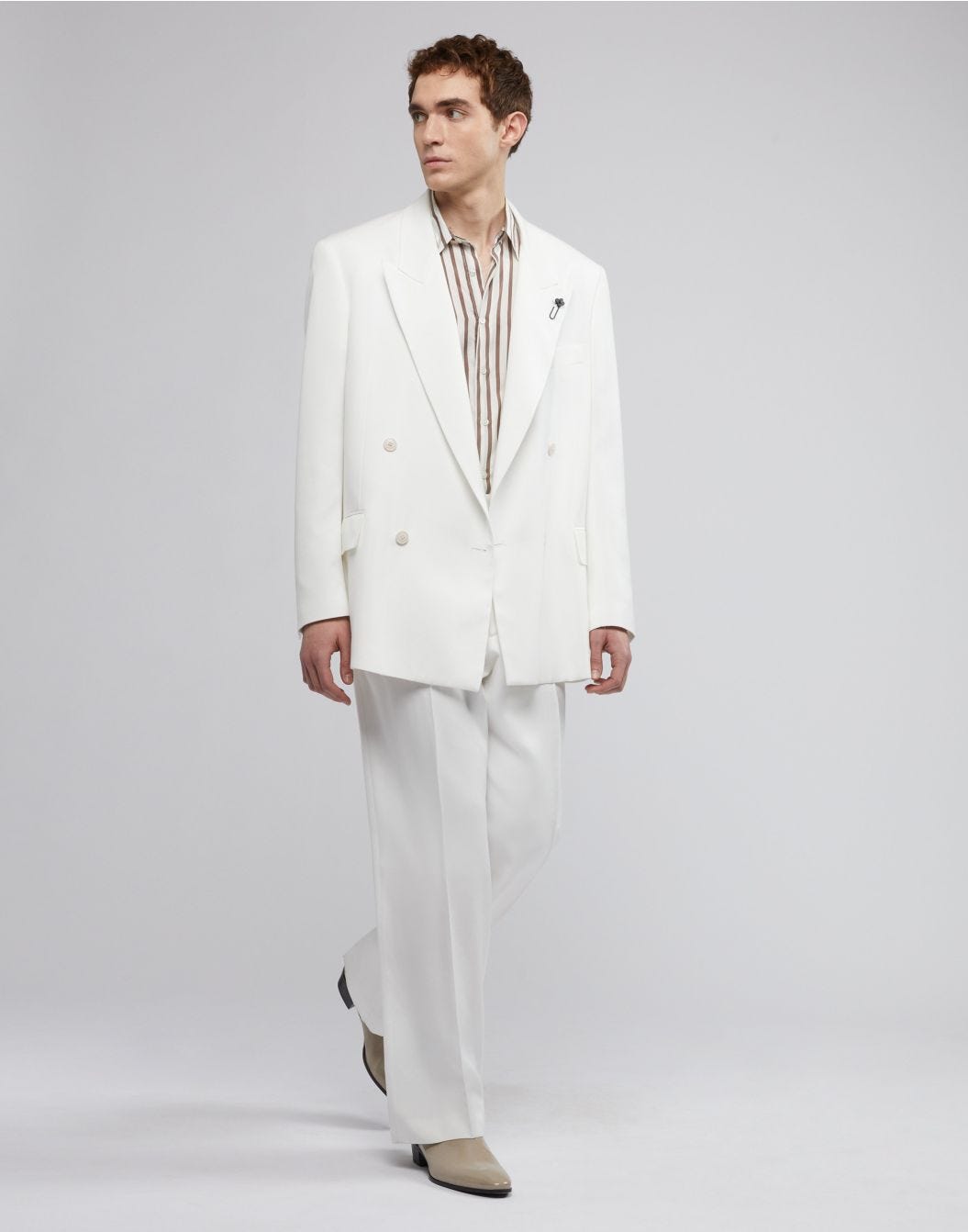 Lardini Pantalone comfort bianco in viscosa Spedizione Gratuita