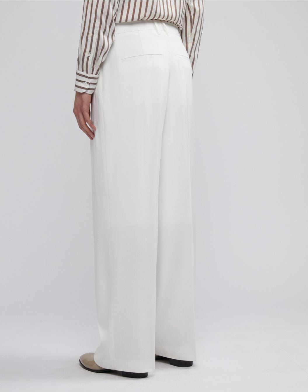 Lardini Pantalone comfort bianco in viscosa Spedizione Gratuita