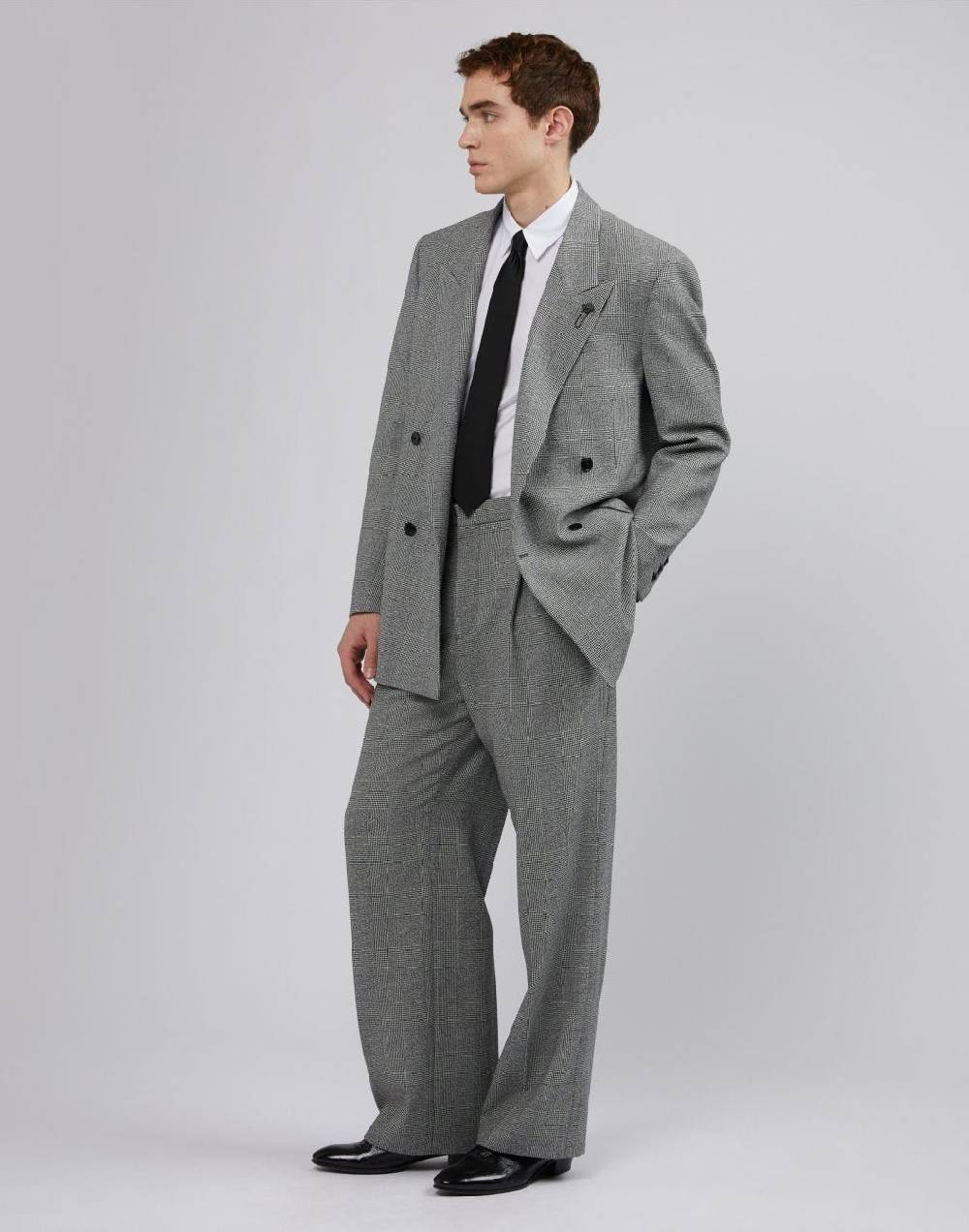 Lardini Pantalone comfort in principe di galles Consegna Veloce