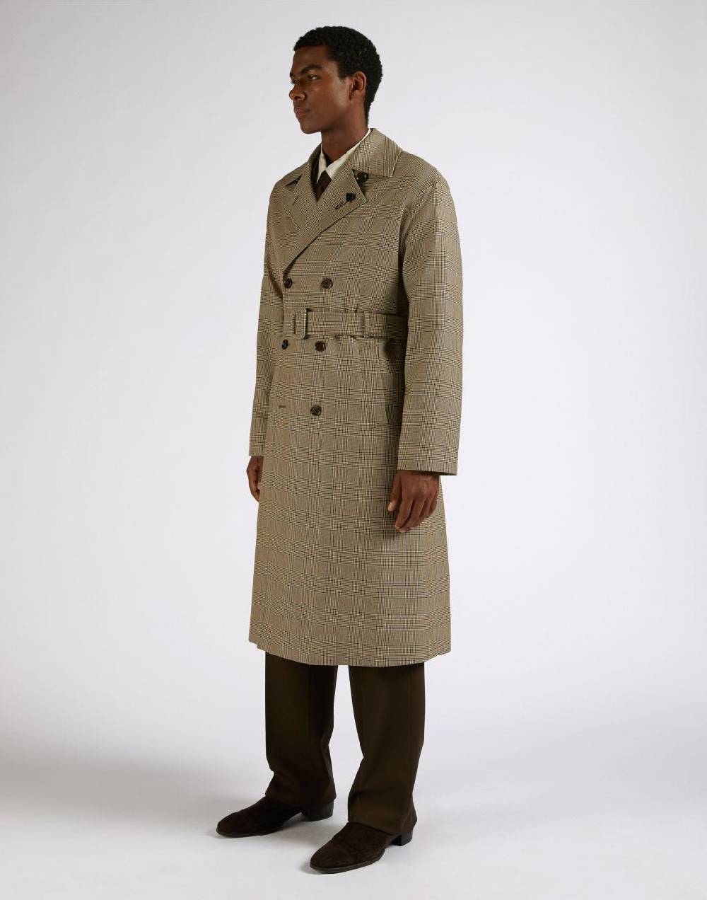 Lardini Trench doppiopetto attitude in lana con cintura in vita Promozione Limitata