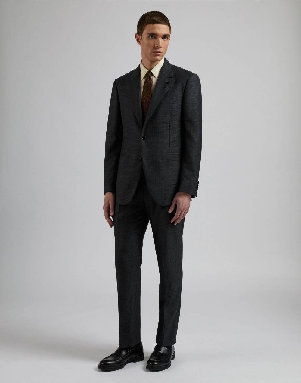Lardini Abito linea feeling grigio-nero in tessuto damier in pura lana Convenienza