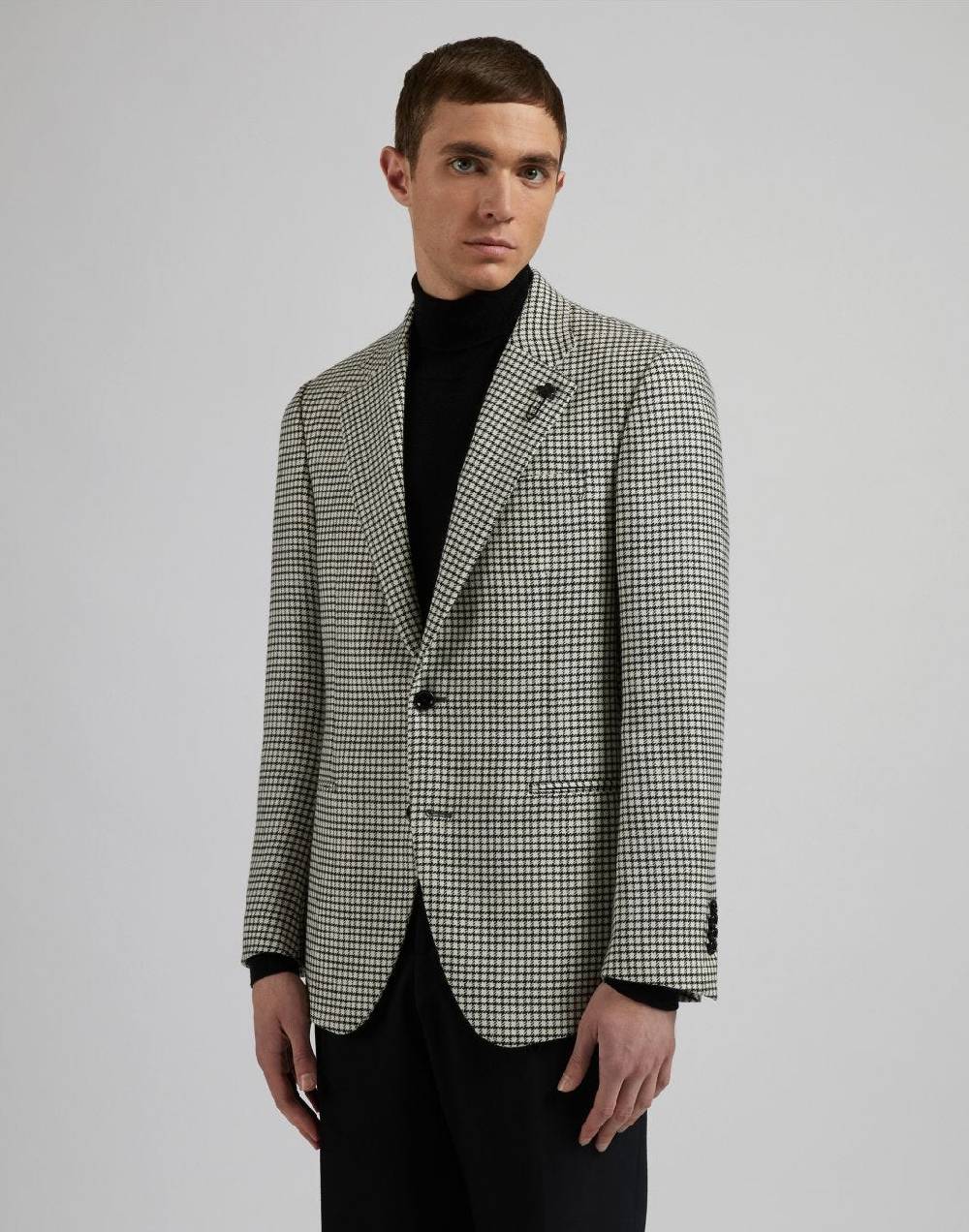 Lardini Giacca monopetto linea feeling in tessuto lambswool fantasia Novità