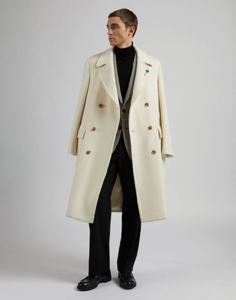 Lardini Giacca monopetto linea feeling in tessuto lambswool fantasia Novità