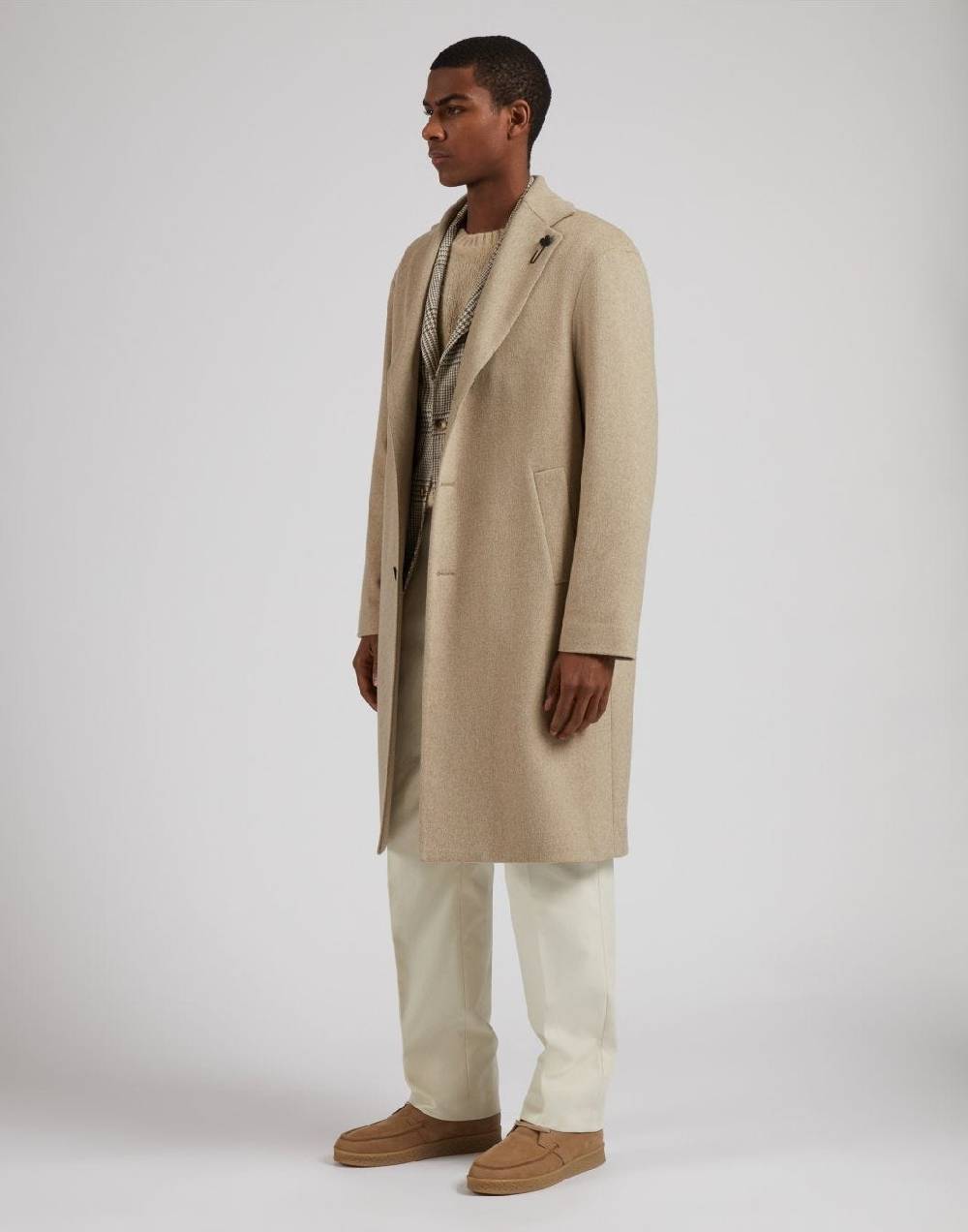 Lardini Giacca special line panna monopetto in lana, baby-alpaca e seta Presa