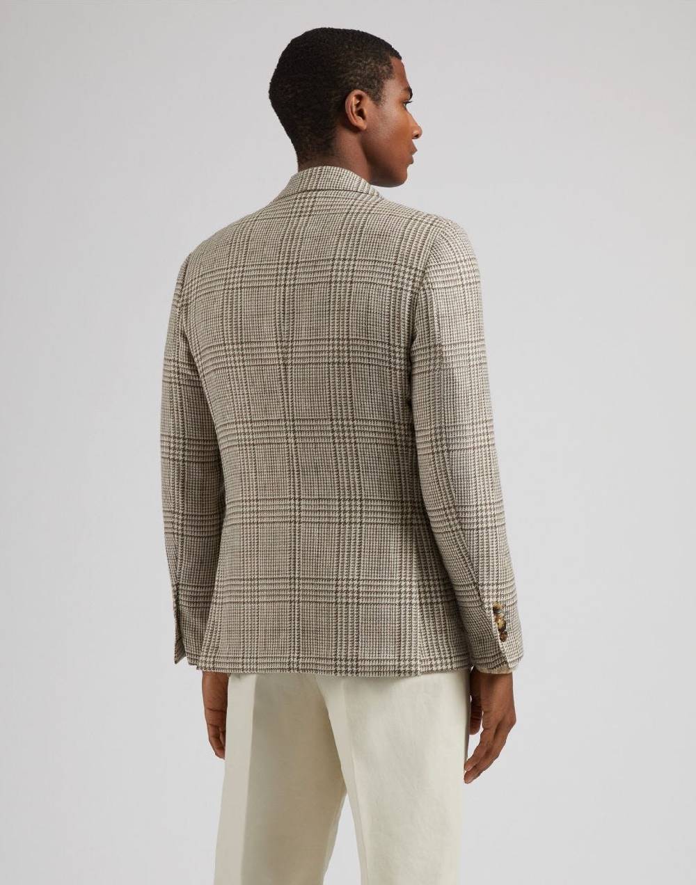 Lardini Giacca special line panna monopetto in lana, baby-alpaca e seta Presa