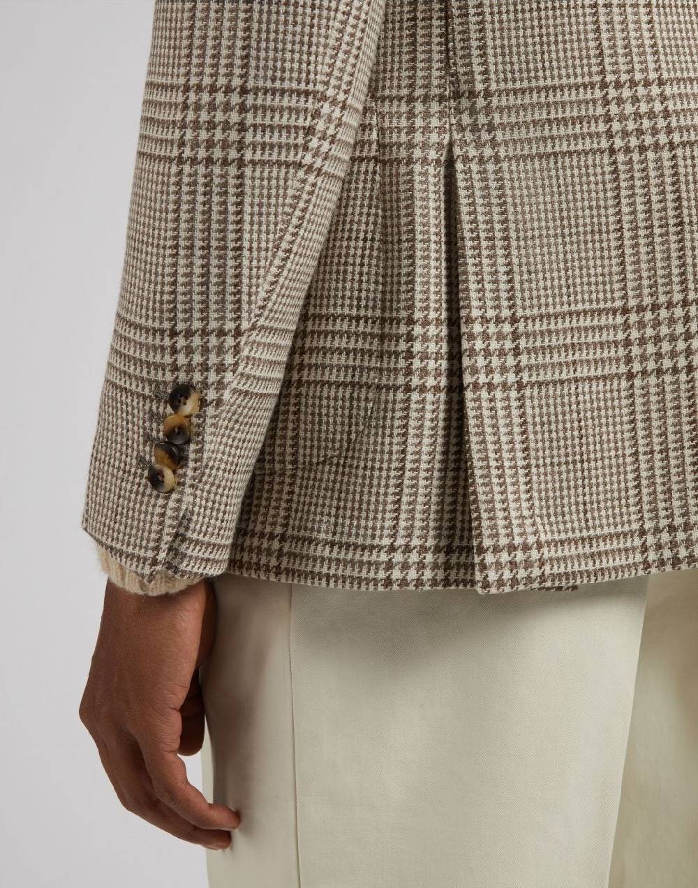 Lardini Giacca special line panna monopetto in lana, baby-alpaca e seta Presa