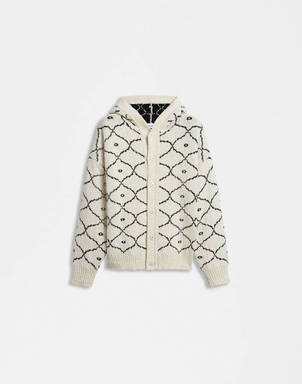Lardini Cardigan in maglia con bottoni e cappuccio Online