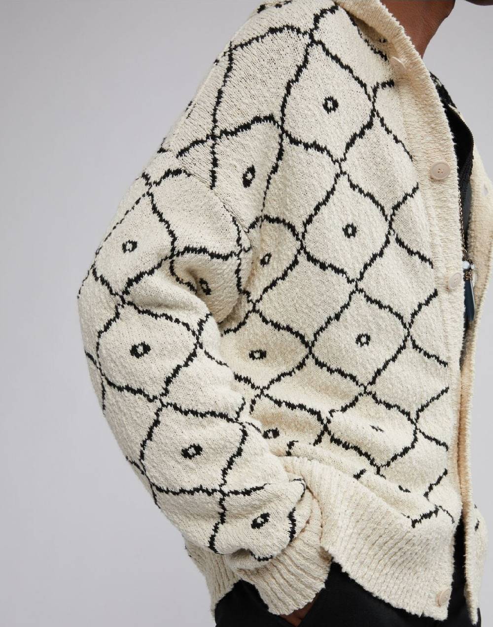 Lardini Cardigan in maglia con bottoni e cappuccio Online