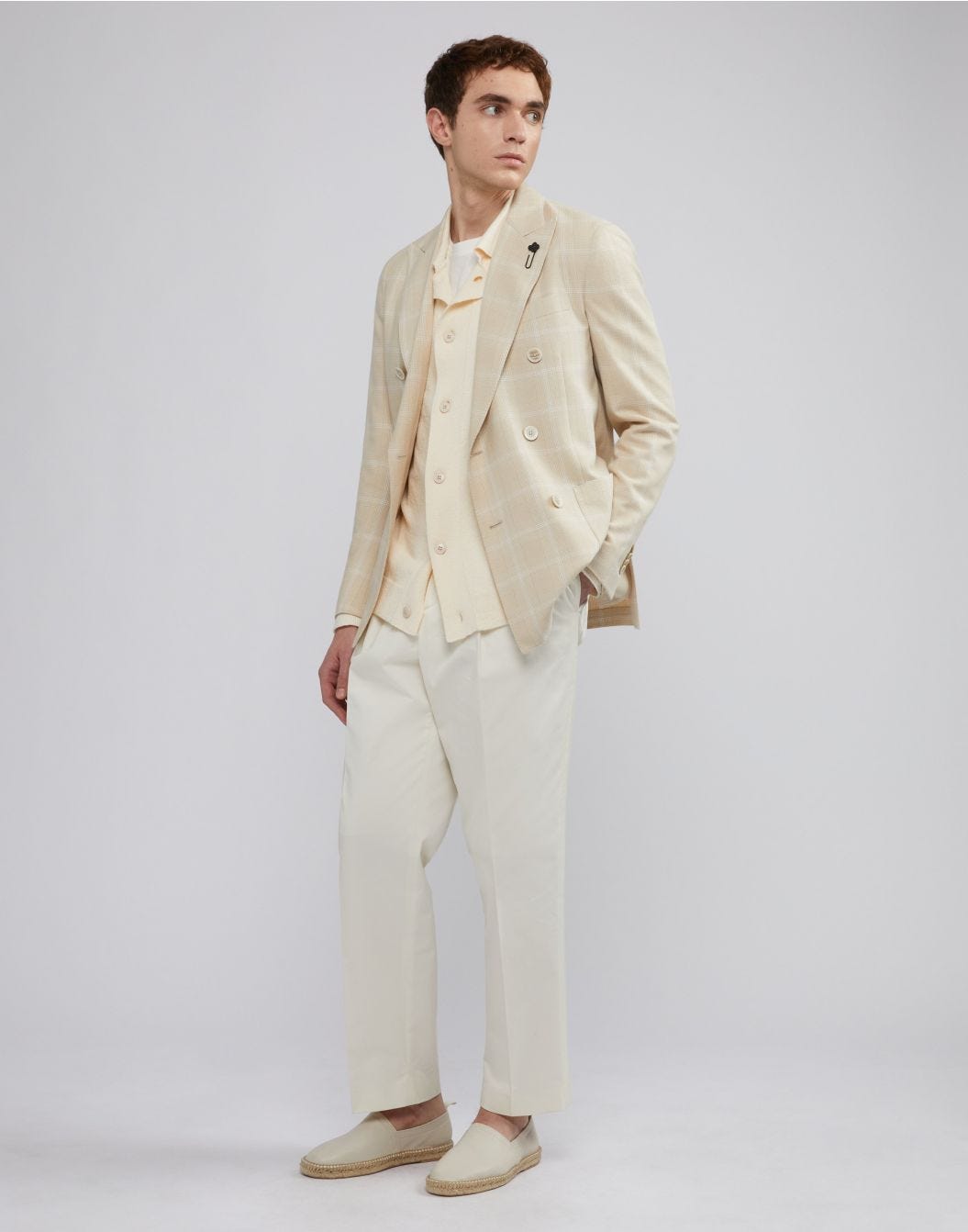 Lardini Cardigan panna in cotone e poliamide con bottoni Outlet