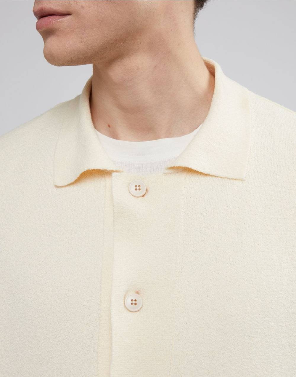 Lardini Cardigan panna in cotone e poliamide con bottoni Outlet
