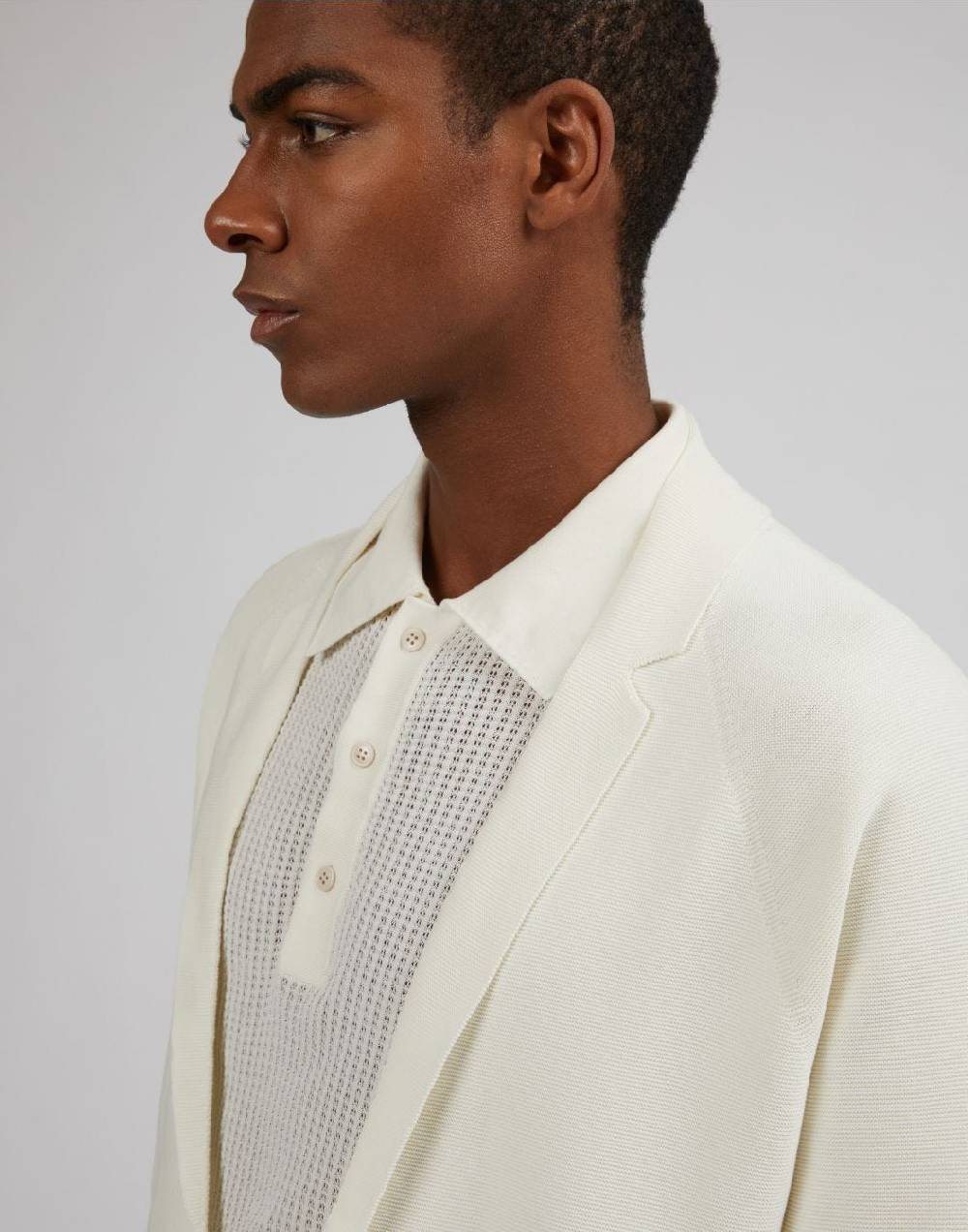 Lardini Giacca maglia stretch panna Saldi
