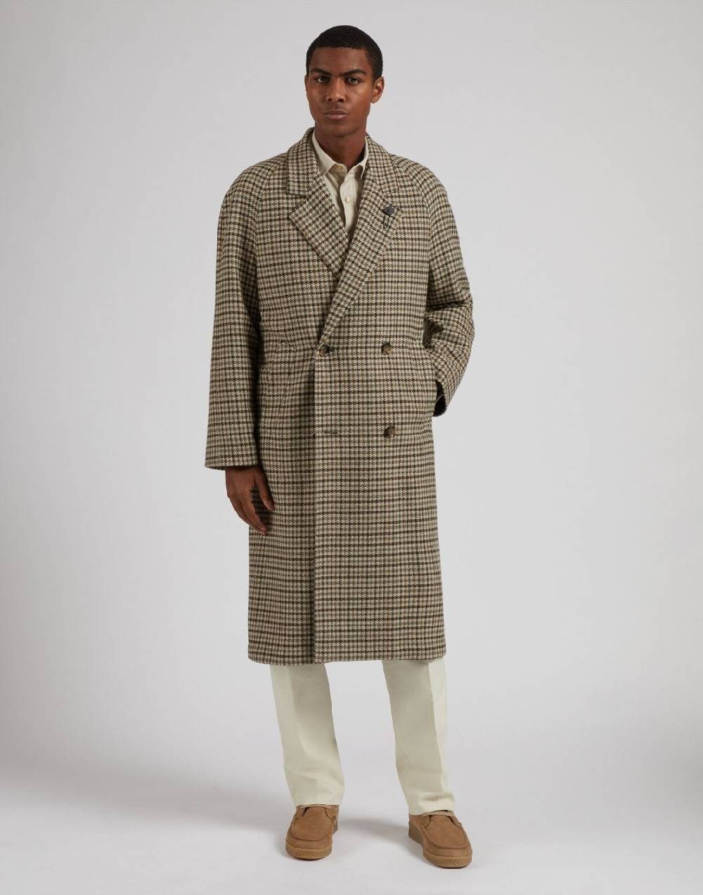 Lardini Cappotto doppiopetto fantasia in lana cashmere I Più Venduti