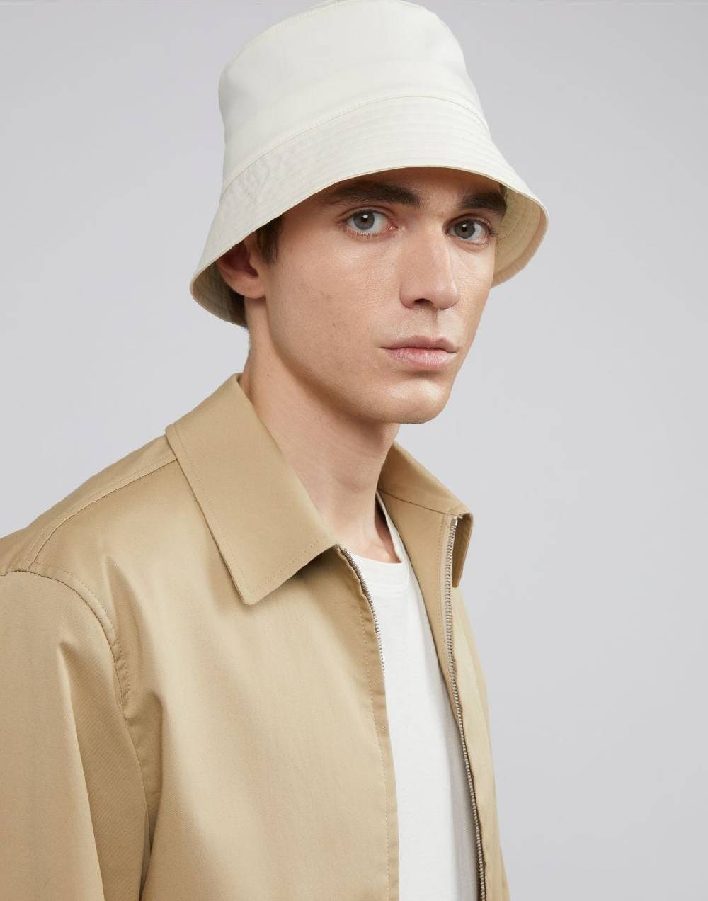 Lardini Cappello da pescatore in drill di cotone stretch bianco 2025