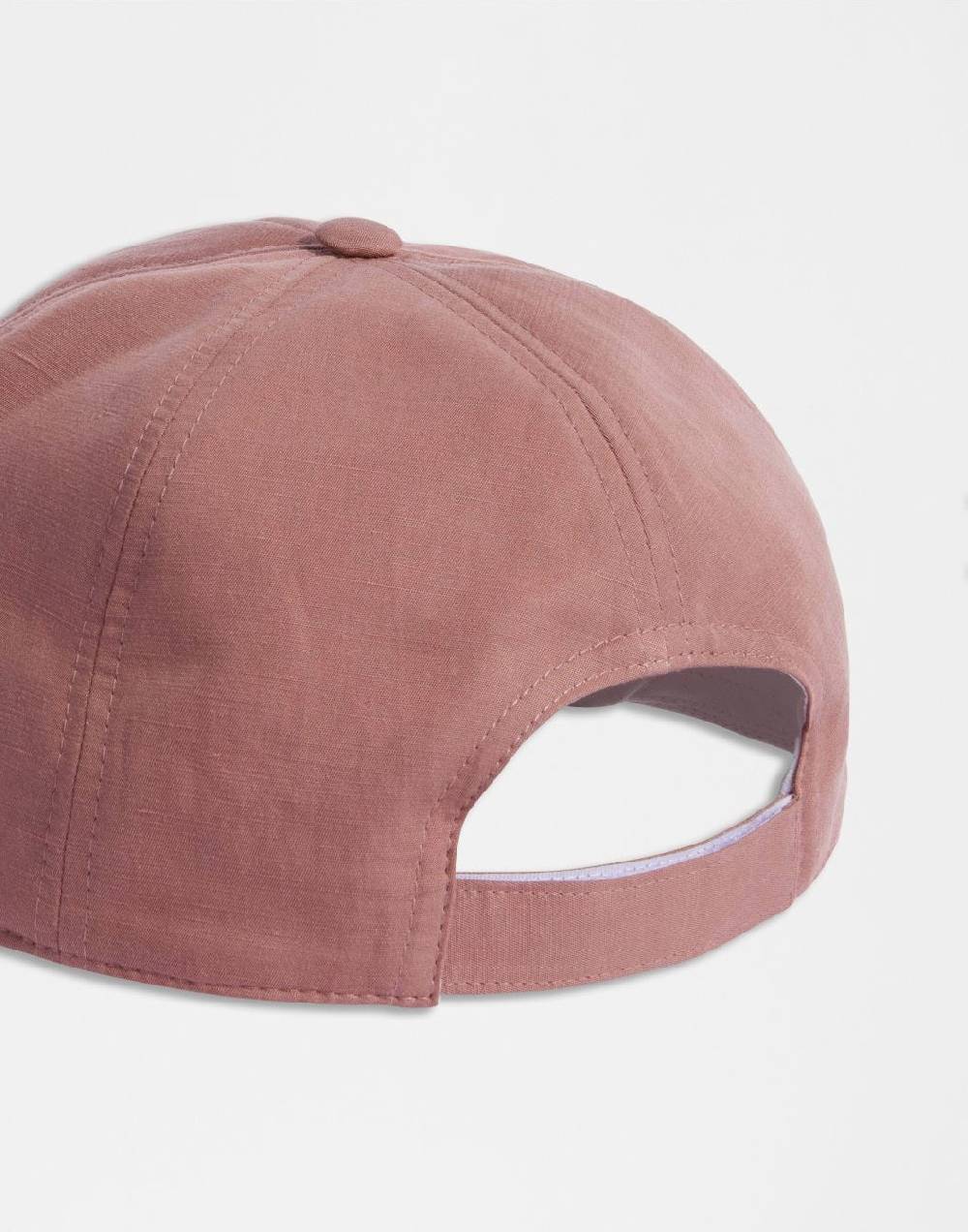 Lardini Cappello da baseball in lino e micro tencel rosa Italy