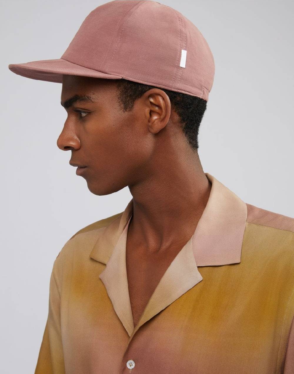 Lardini Cappello da baseball in lino e micro tencel rosa Italy