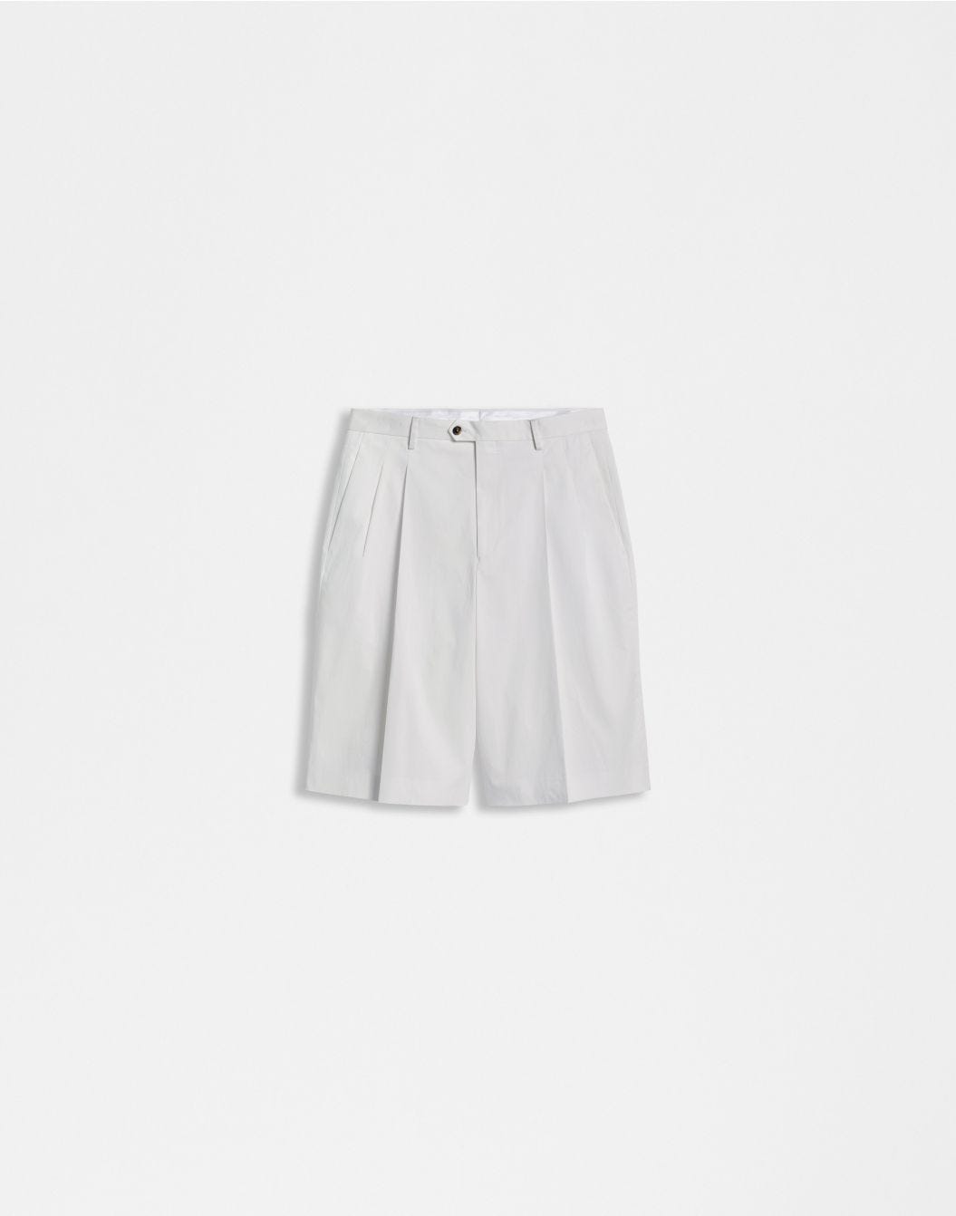 Lardini Bermuda comfort corto in cotone satin stretch bianco Pezzi Unici