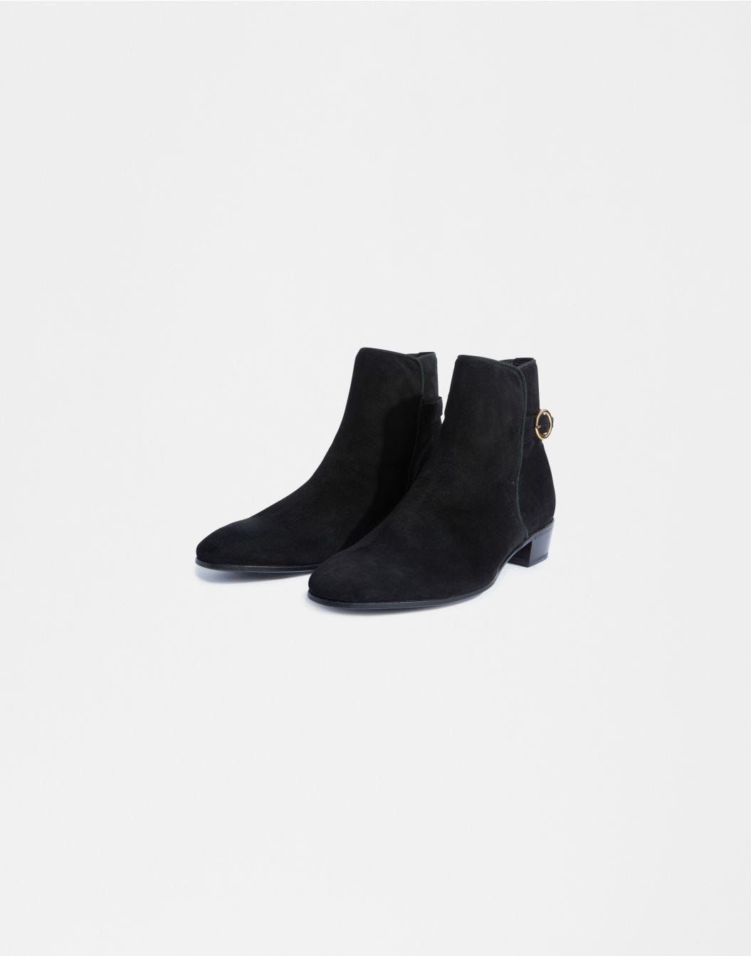 Lardini Stivaletto nero in pelle scamosciata