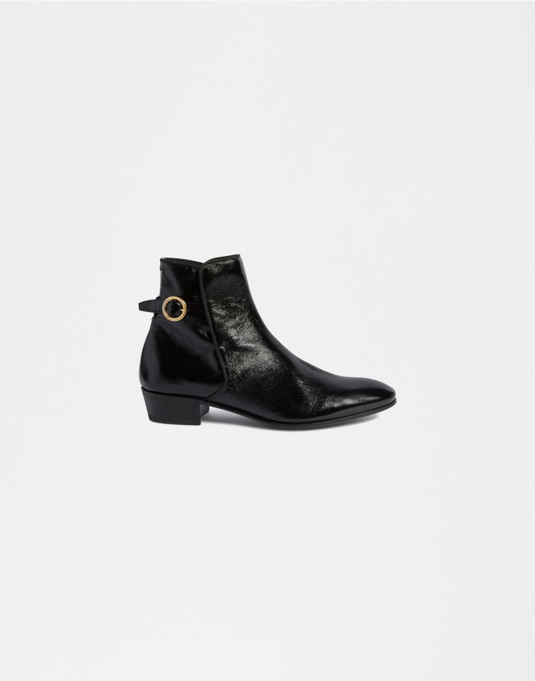 Lardini Stivaletto nero in pelle verniciata naplack Fornitura limitata