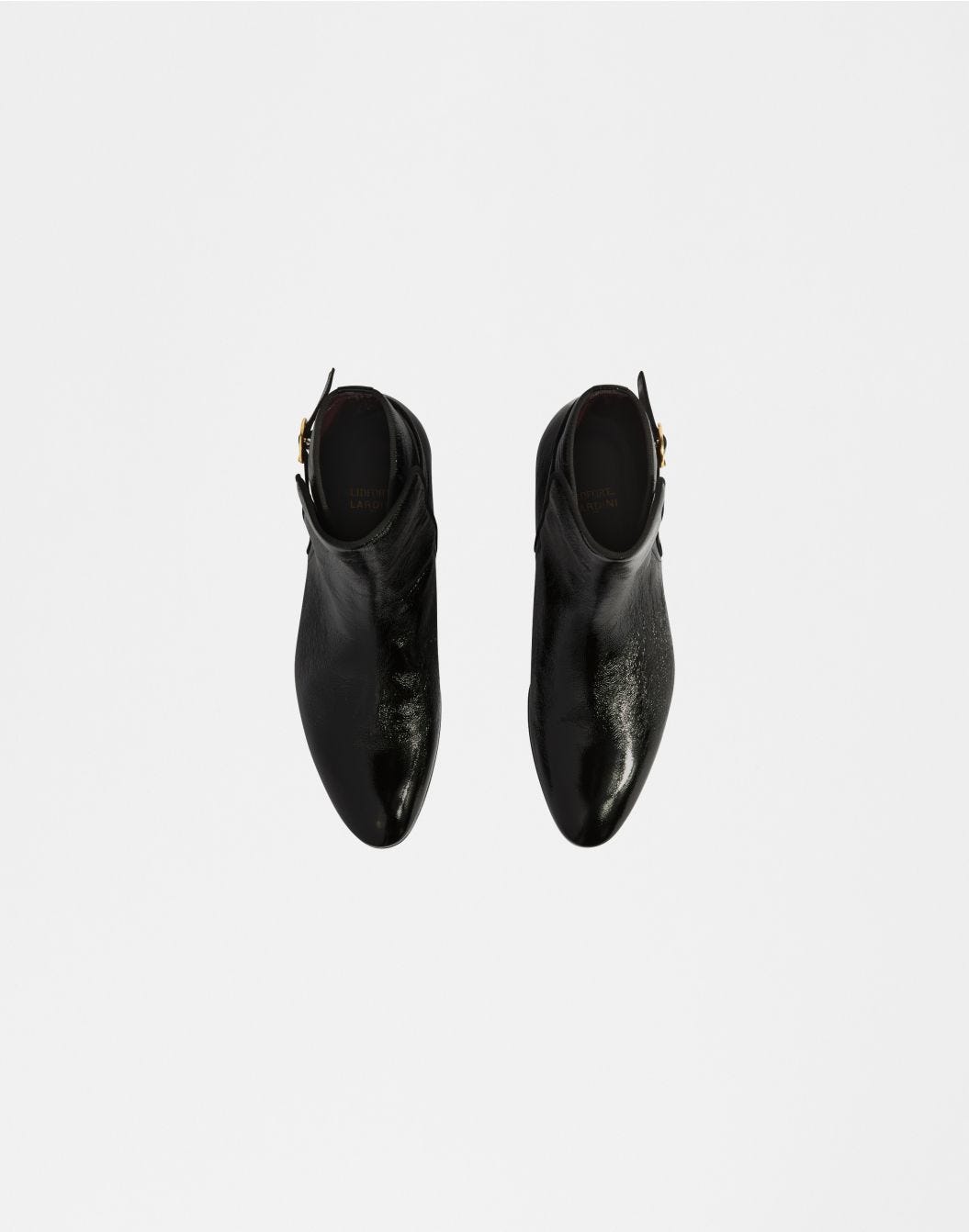 Lardini Stivaletto nero in pelle verniciata naplack Fornitura limitata