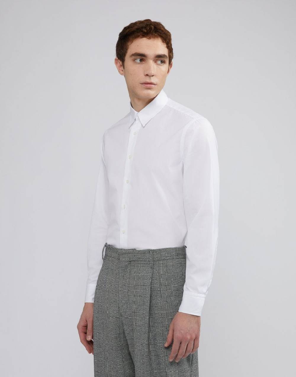 Lardini Camicia bianca in popeline di cotone Consegna Veloce