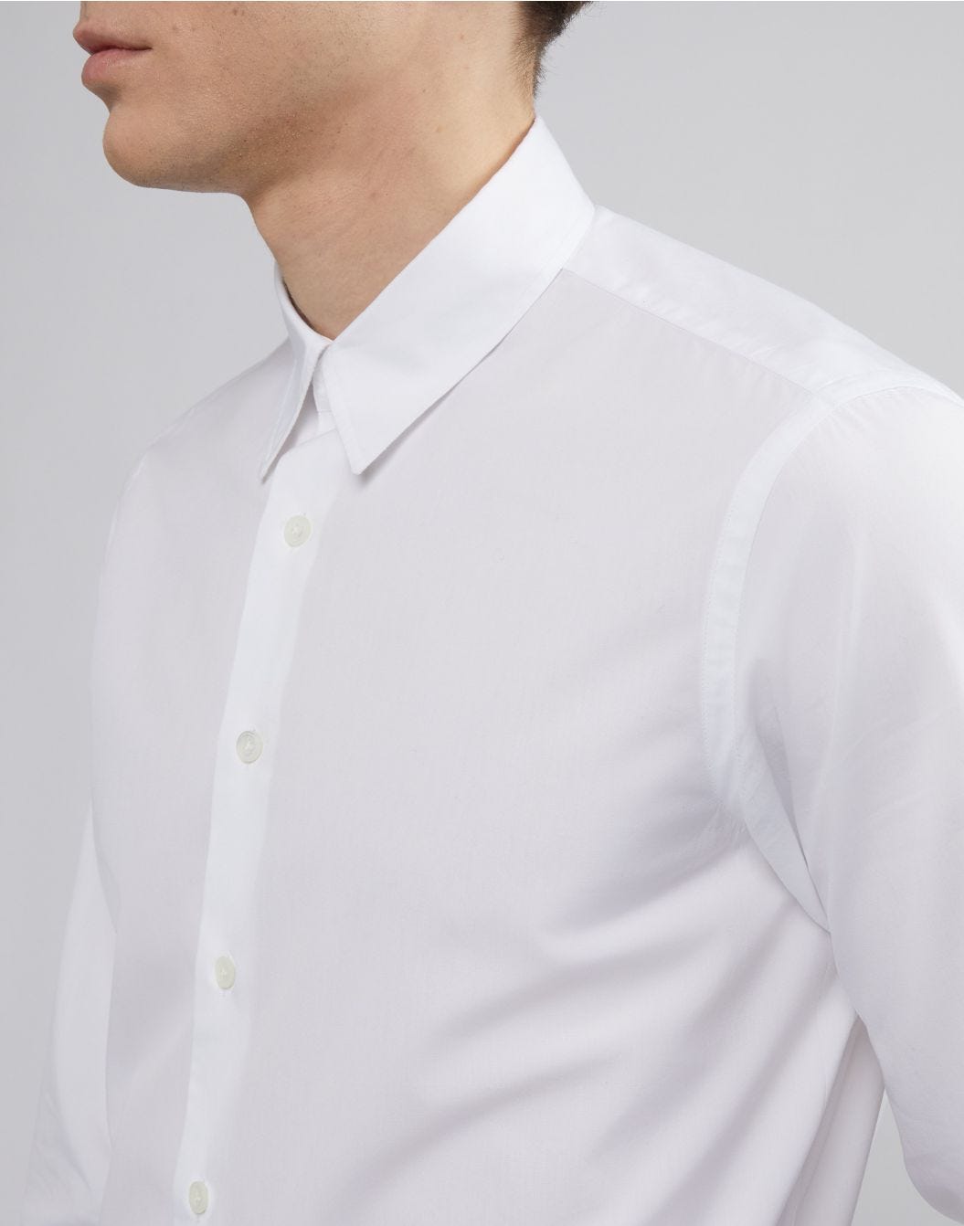 Lardini Camicia bianca in popeline di cotone Consegna Veloce