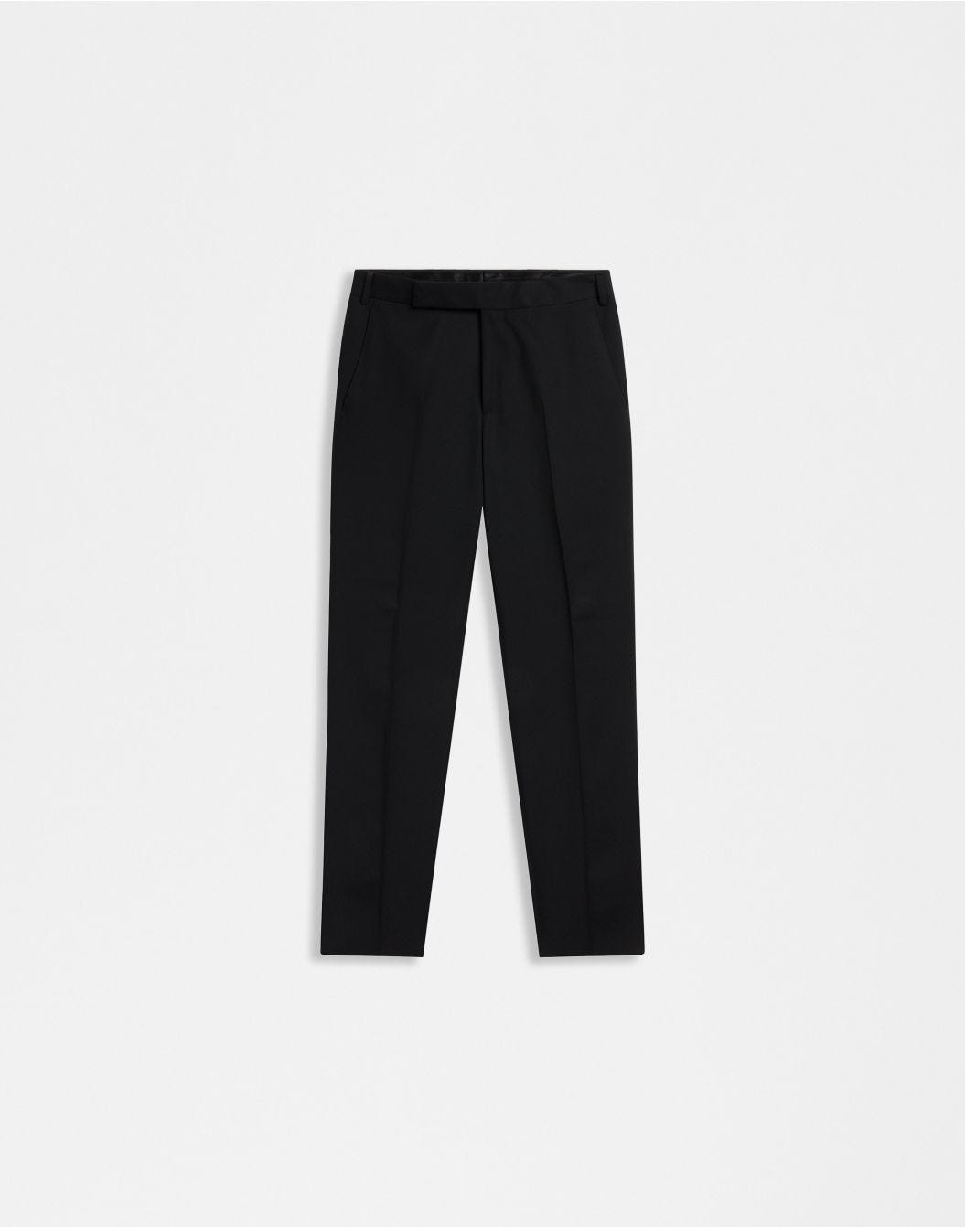 Lardini Pantalone nero attitude in viscosa di lana e seta