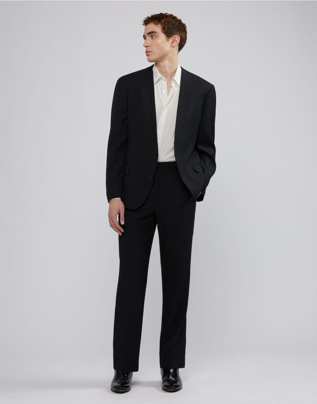 Lardini Pantalone nero attitude in viscosa di lana e seta Promozione Limitata