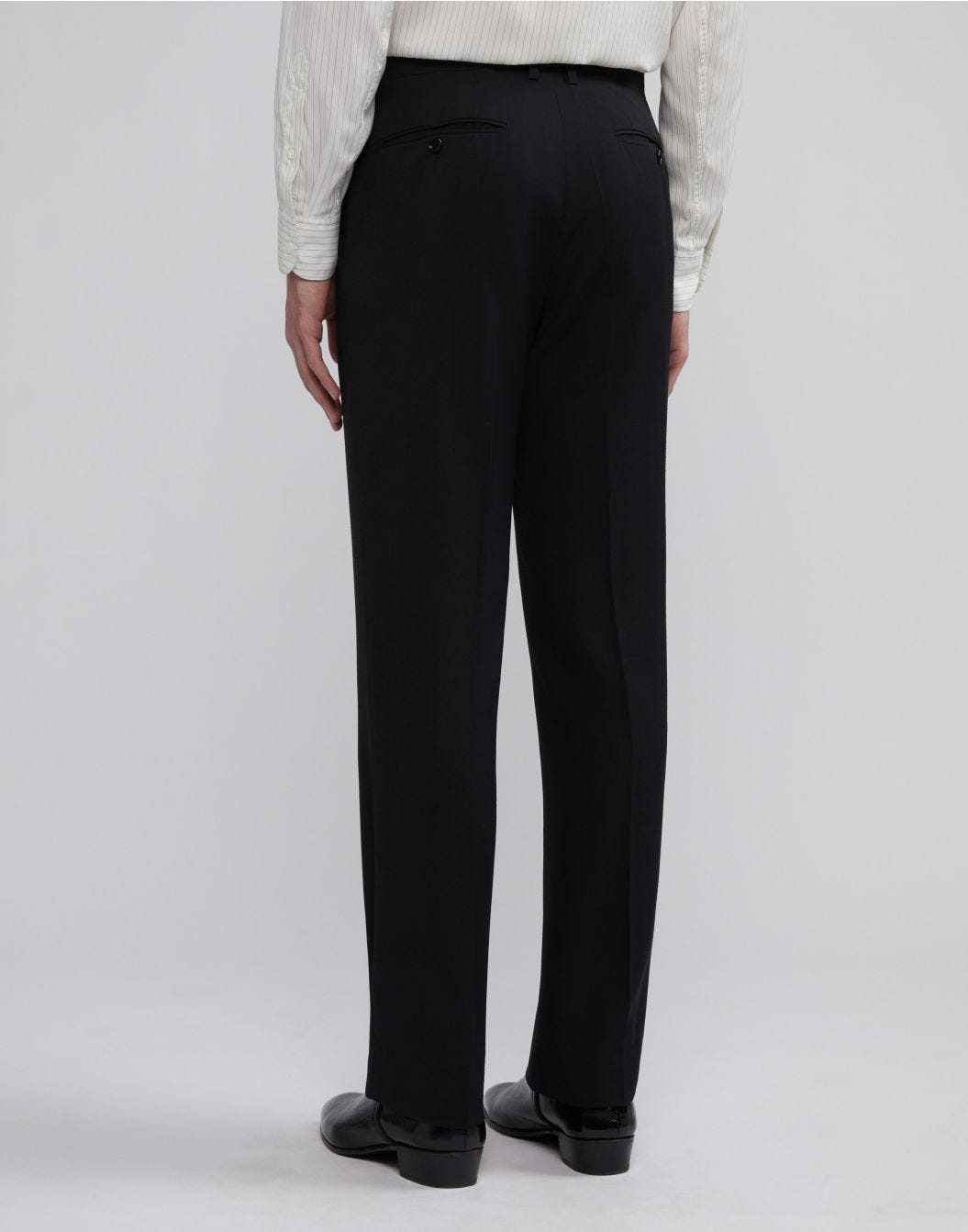 Lardini Pantalone nero attitude in viscosa di lana e seta Promozione Limitata
