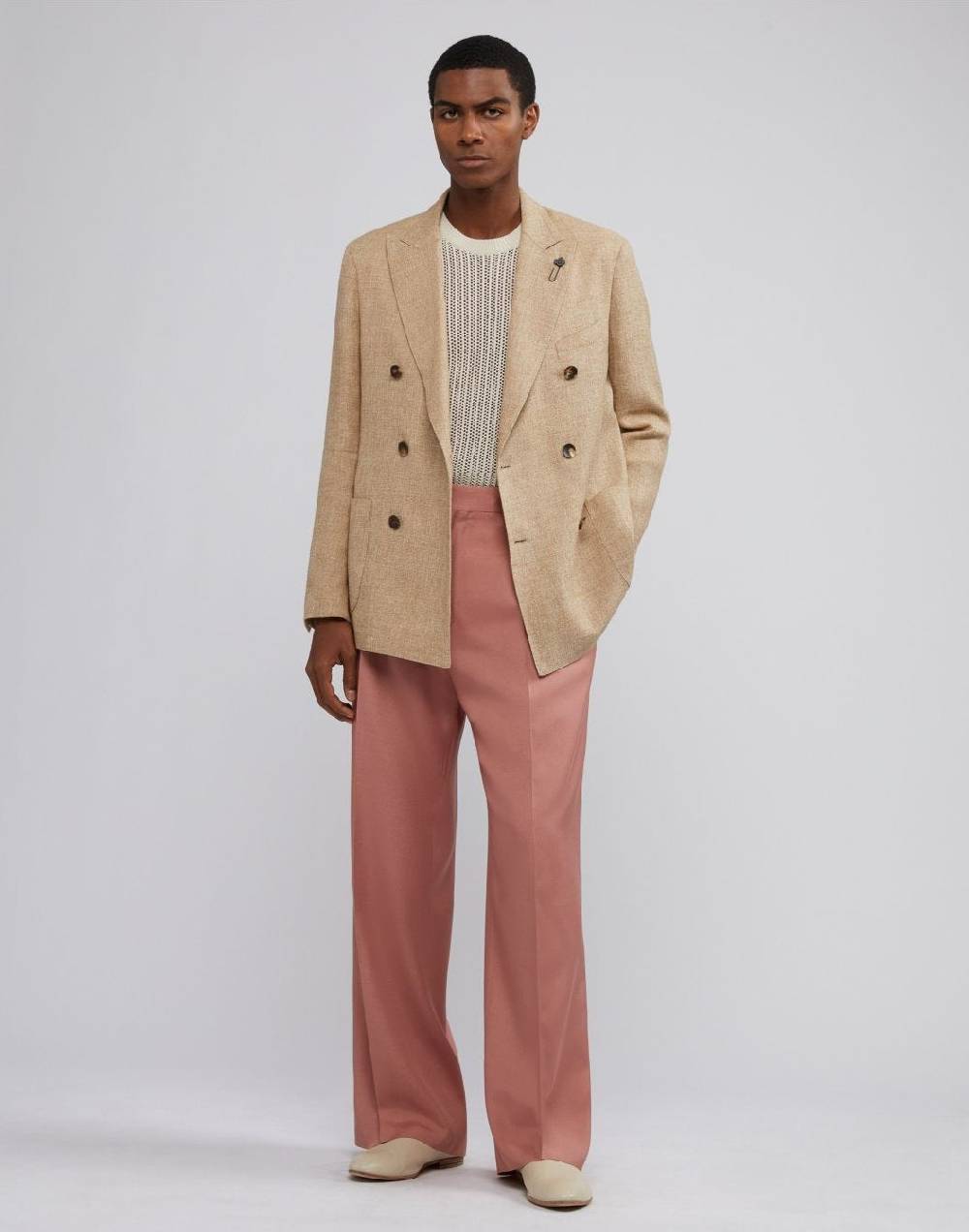 Lardini Pantalone comfort rosa in viscosa Fino Al -60%
