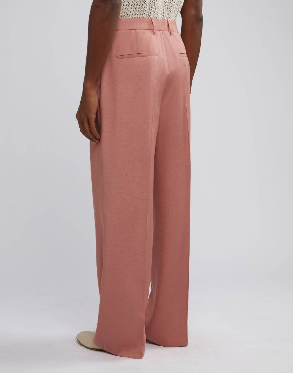 Lardini Pantalone comfort rosa in viscosa Fino Al -60%