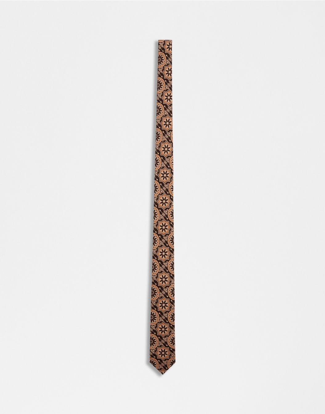 Lardini Cravatta in seta con disegno geometrico