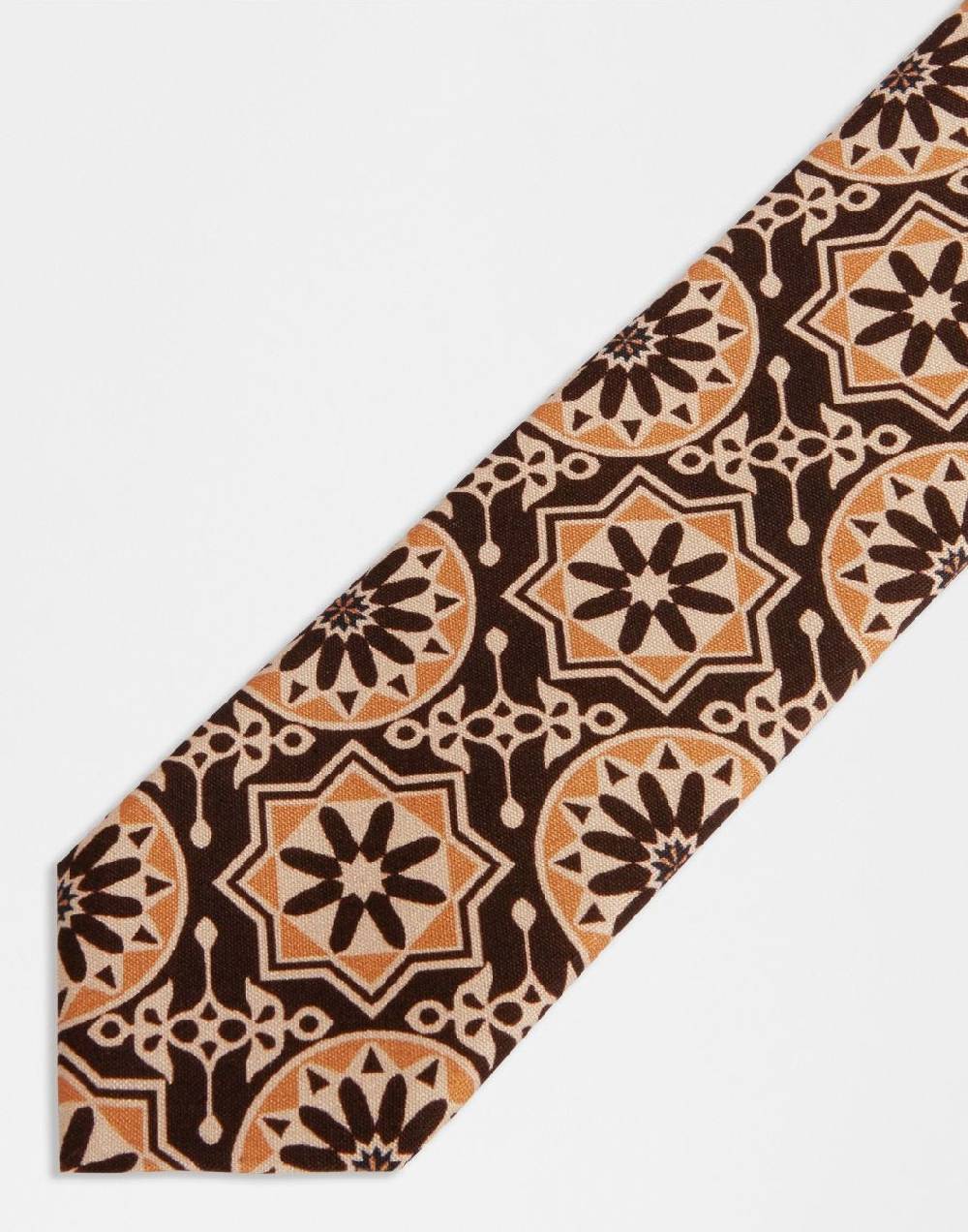 Lardini Cravatta in seta con disegno geometrico Sottocosto