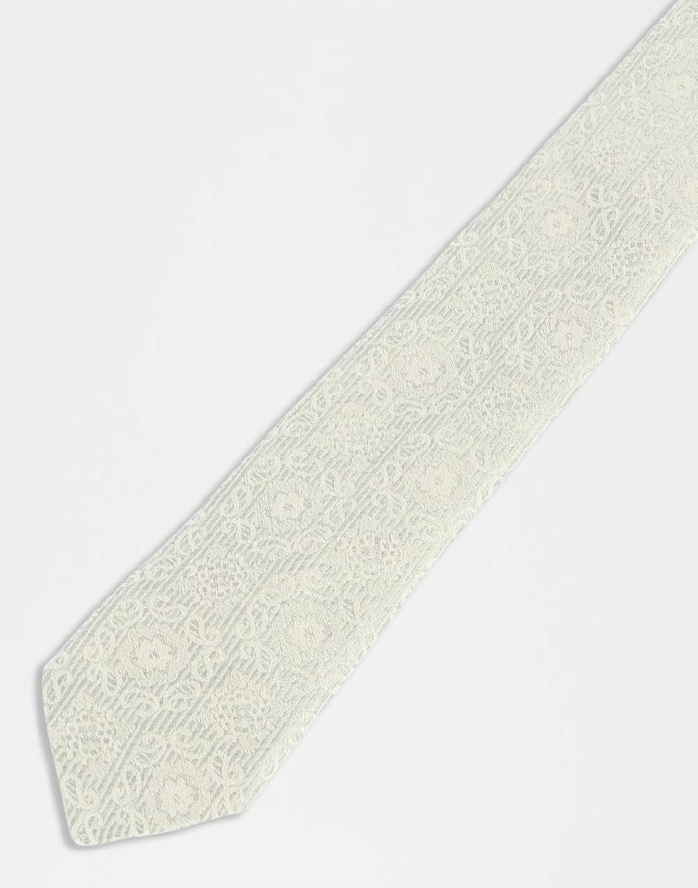 Lardini Cravatta in lino e cotone con disegno jacquard Novità