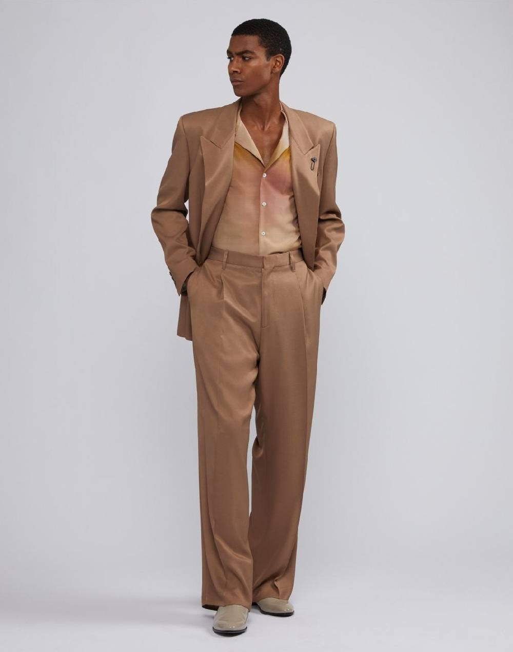 Lardini Camicia relaxed design liscio e macro-sfumatura Hotsell