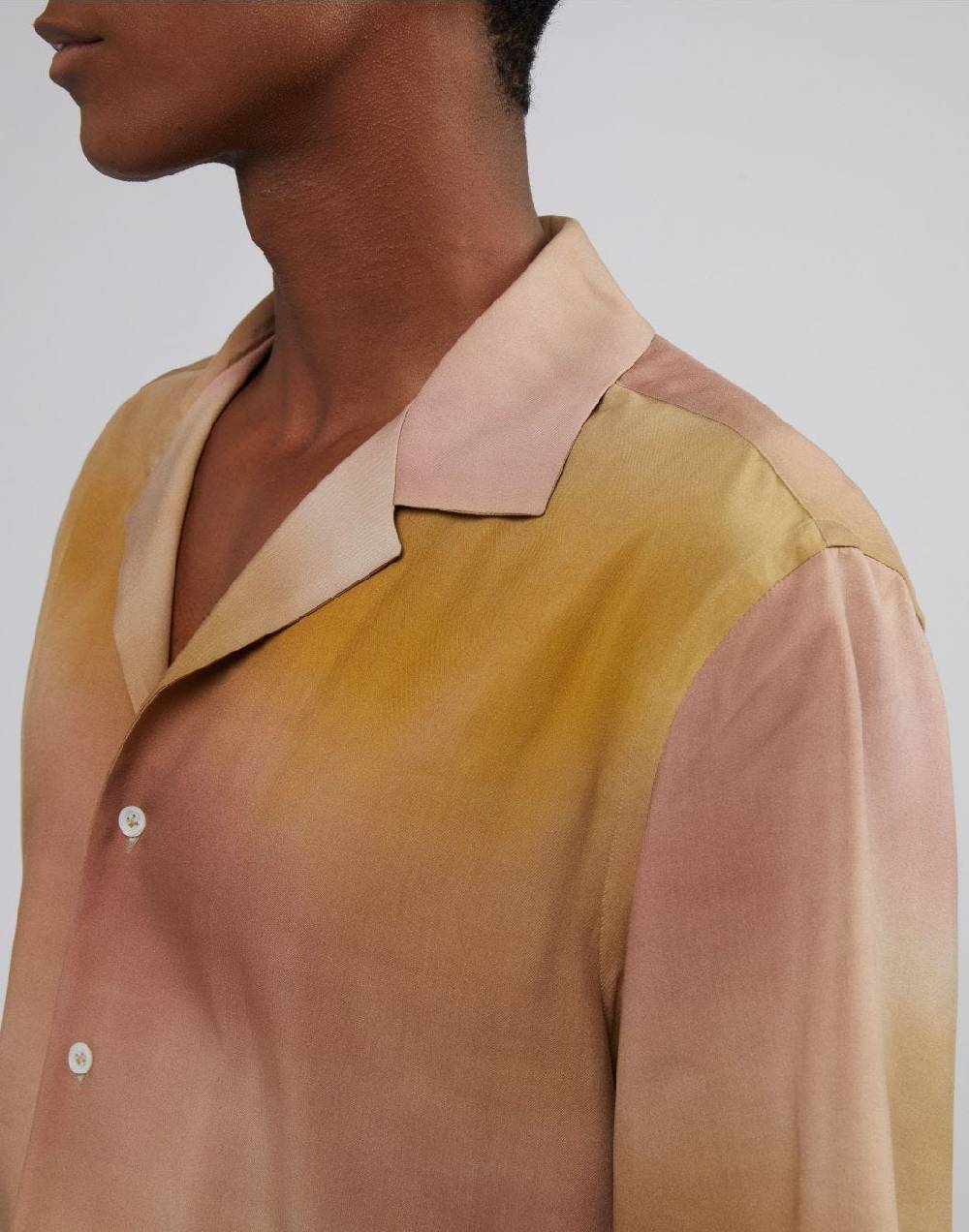 Lardini Camicia relaxed design liscio e macro-sfumatura Hotsell
